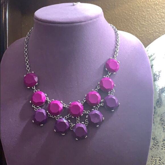 Purple silver necklace   - Picture 1 of 5